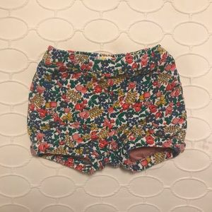 MiniBoden floral corduroy shorts, 6-12m